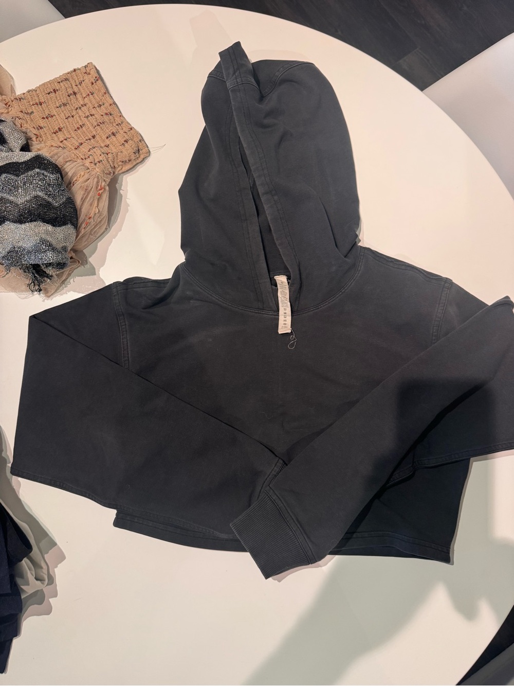 lululemon athletica Black Cropped Hoodie